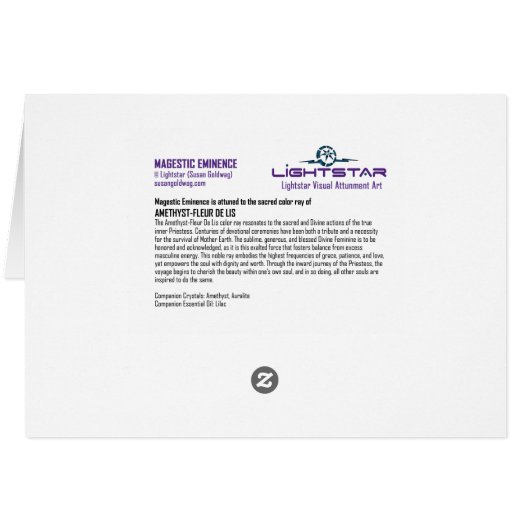 Magestic Eminence Card (Back Horizontal)