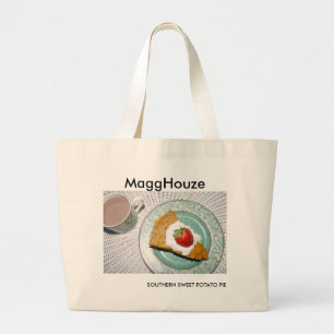 MaggHouze Southern Sweet Potato Pie Large Tote Bag