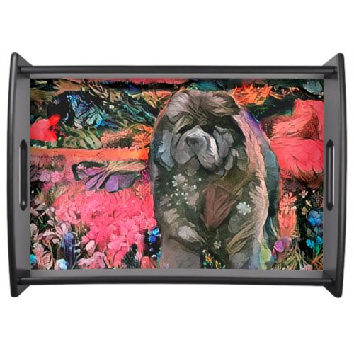 MAGGIE black chow serving tray