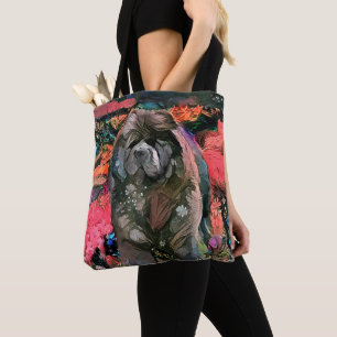 MAGGIE black chow tote bag 2 sizes
