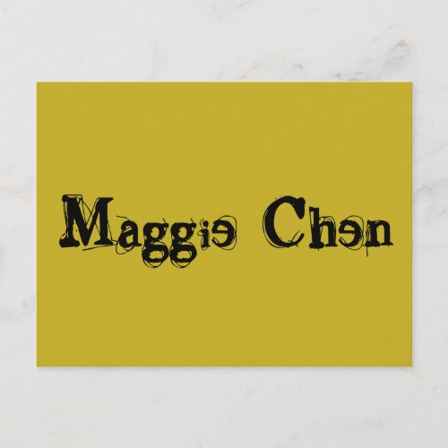 Maggie Chen from the Tv show Orphan black distres Postcard