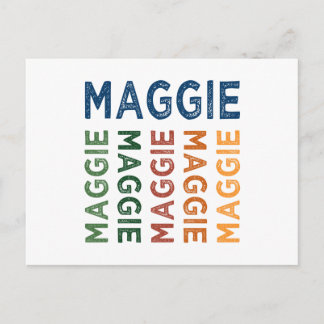 Maggie Cute Colorful Postcard