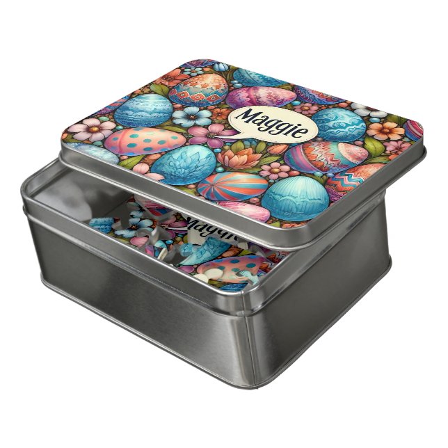MAGGIE ~ EASTER GIFT ~Easter Flowers Eggs ~ Puzzle (Lid Open)