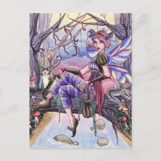 Maggie - Fairy and Cat Postcard