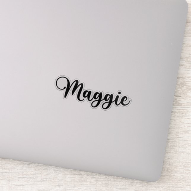 Maggie Name - Handwritten Calligraphy Sticker (Detail)