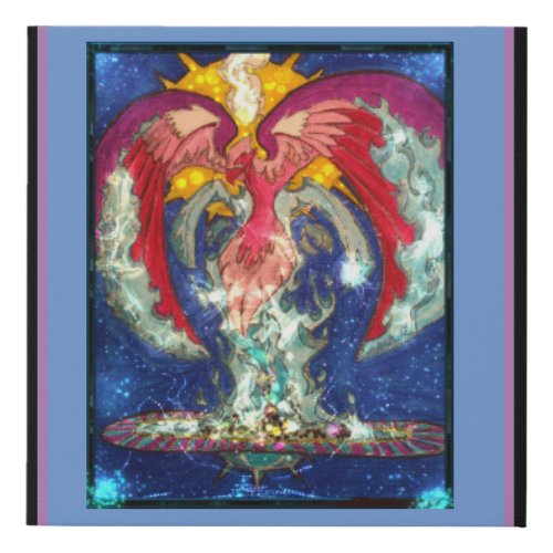 Maggies phoenix faux canvas print