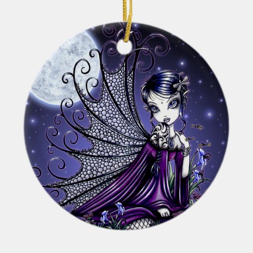 "Maggy" Gothic Moon Fairy Ornament
