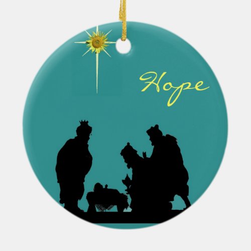Magi Hope Christmas Ceramic Ornament