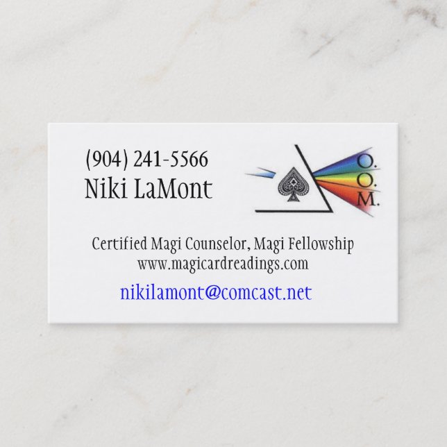 Magi Logo, Certified Magi Councelo... - Customized Business Card (Front)