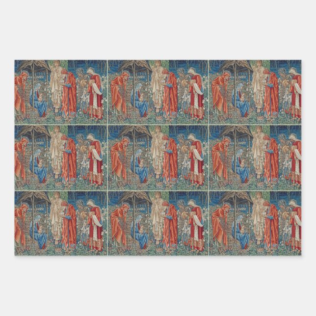 Magi, Mary and baby Jesus gift wrap (Front)