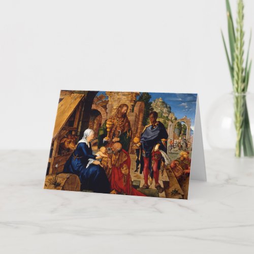 Magi Worship Baby Jesus Holiday Card