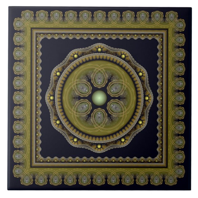Magian fabulous framed ornament ceramic tile (Front)