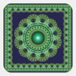 Magian fairy fractal decoration square sticker