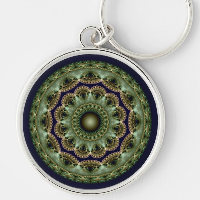 Magian glorious fractal glossy pattern keychain (Front)