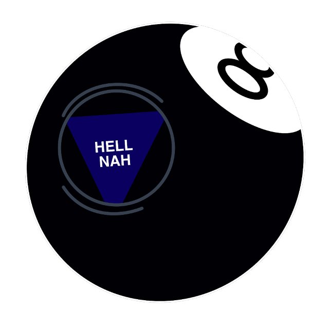 Magic 8 Ball Am I Stupid? Ironic Bowling Ball Sticker (Creator Uploaded)