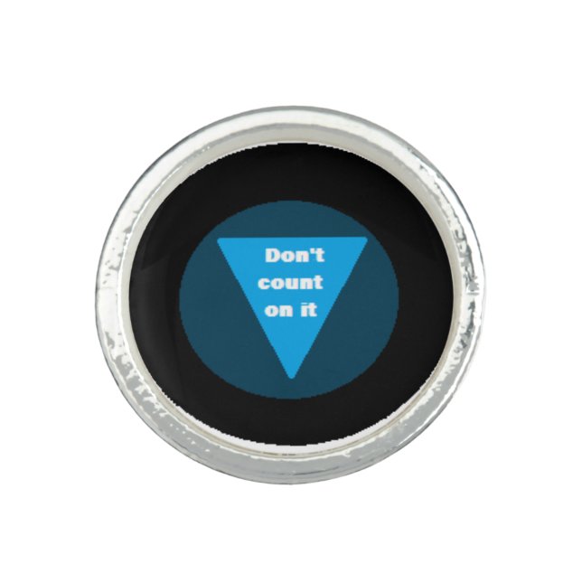 "Magic 8 ball" Answer Ring (Front)