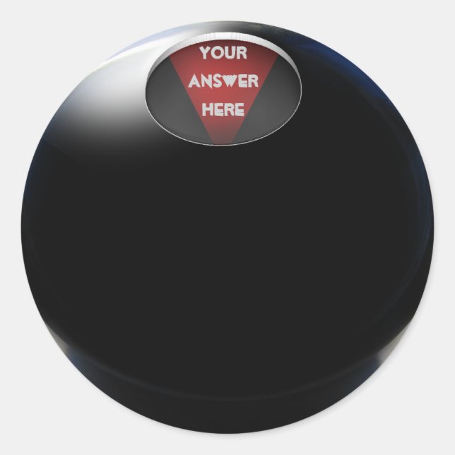 Magic 8 Ball Classic Round Sticker (Front)