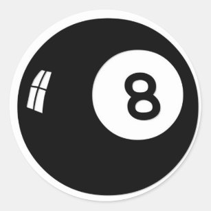 Realistic 8 Ball Pool Billiards Eight Ball Sticker for Sale by cinemapool