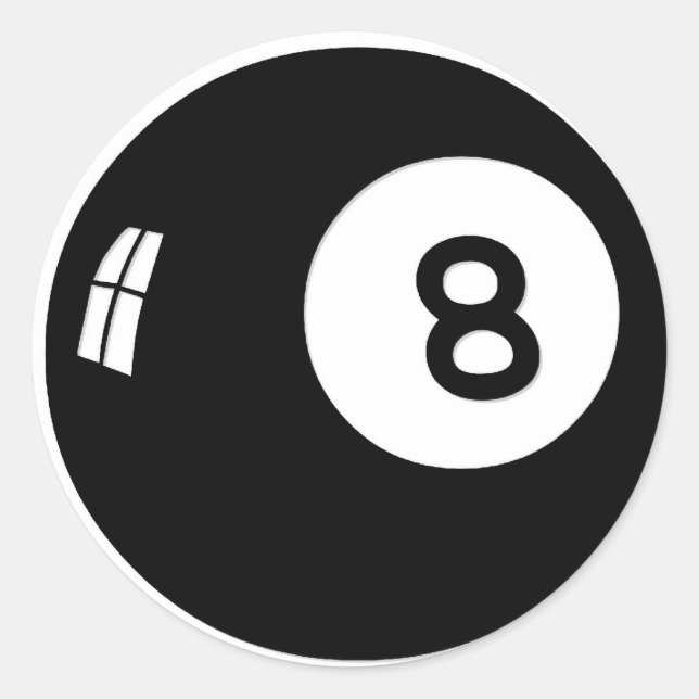 Magic 8 Ball Classic Round Sticker (Front)