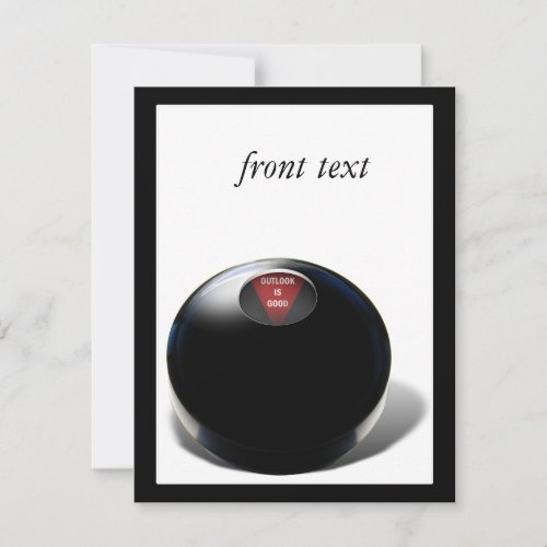 Magic 8 Ball says, "Outlook is good!" Announcement