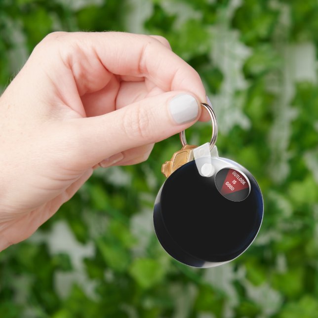 Magic 8 Ball says, "Outlook is Good" Keychain (Hand)
