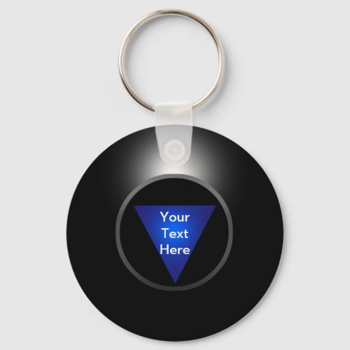 Magic 8 Ball _ Your Text Keychain