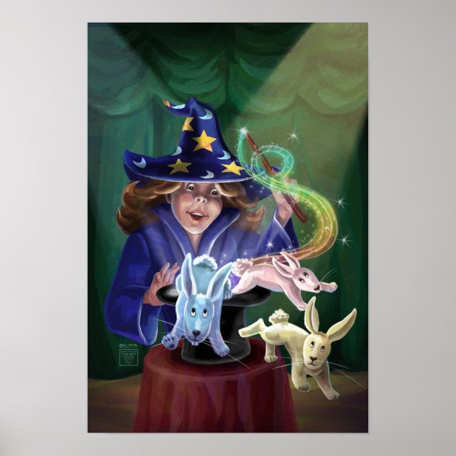 Magic Act Rabbits from a Hat Poster (Front)