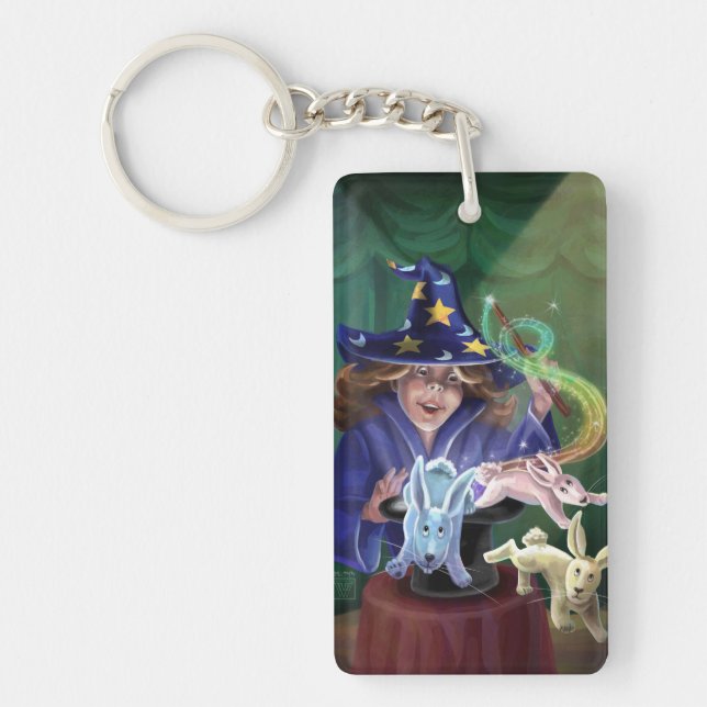 Magic Act Rabbits from the Hat Keychain (Front)