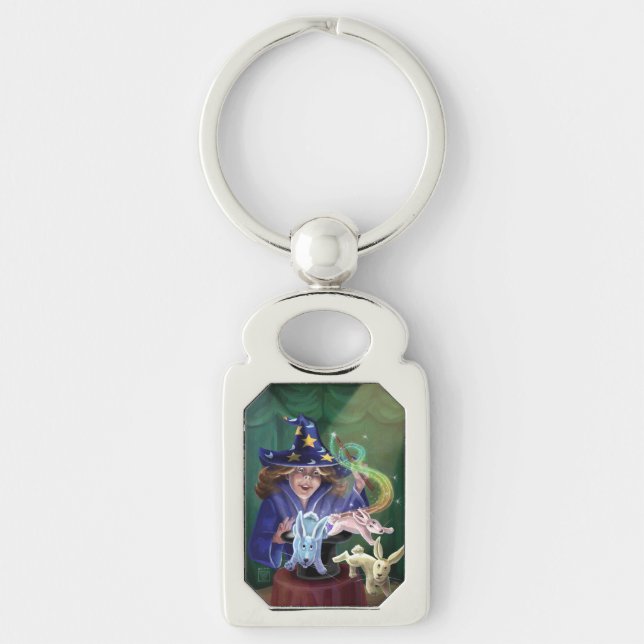 Magic Act Rabbits from the Hat Keychain (Front)