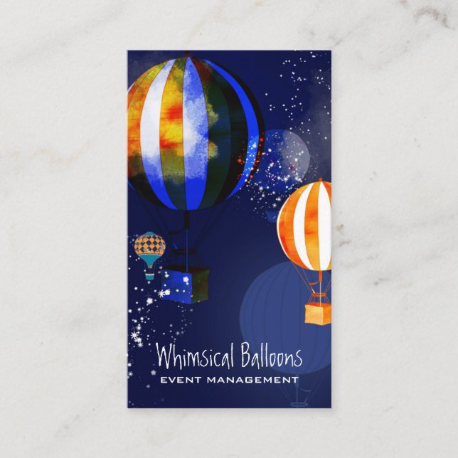 Magic Air Balloons Event Planner Business Card (Front)