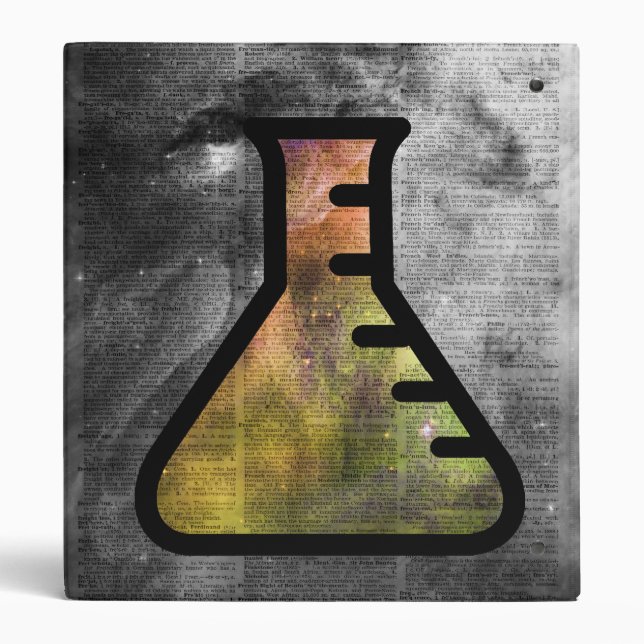 Magic Alchemy Vial over  Dictionart page 3 Ring Binder (Back)