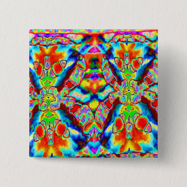 Magic alien patterns pinback button (Front)