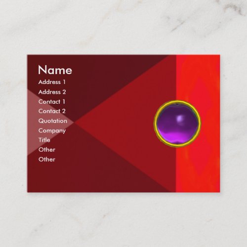 MAGIC AMETHYST   bright vibrant red pink purple Business Card