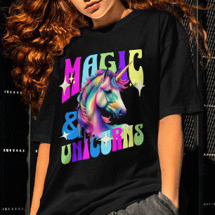 Magic and Unicorns Rainbow Colors T-Shirt