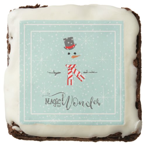 Magic and Wonder Christmas Snowman Mint ID440 Chocolate Brownie