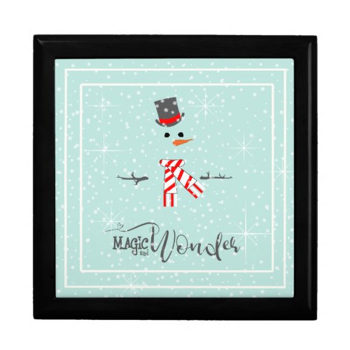 Magic and Wonder Christmas Snowman Mint ID440 Gift Box