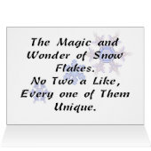 Magic and Wonder of Snow Flakes #3 Cards (Inside Horizontal (Top))