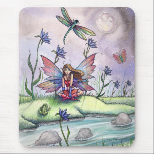 Magic at Dusk Fairy Dragonfly Mousepad