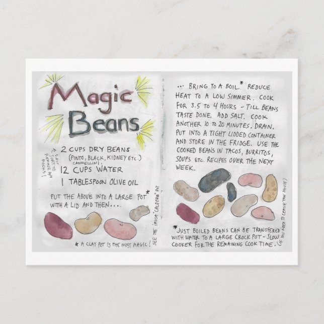 Magic Beans recipe postcard (Front)