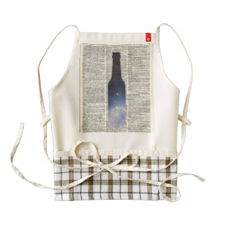 Magic Beer Space over Dictionary book page Zazzle HEART Apron