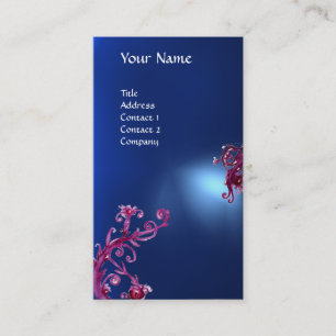 MAGIC BERRIES MONOGRAM blue Business Card