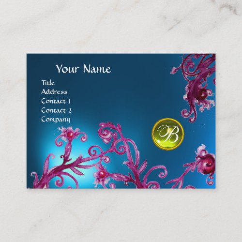 MAGIC BERRIES MONOGRAM Blue Sapphiretopaz yellow Business Card