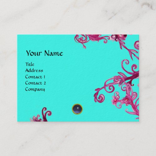 MAGIC BERRIES  MONOGRAM gem blue Business Card