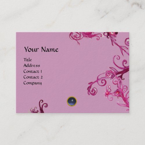 MAGIC BERRIES  MONOGRAM gem blue Business Card