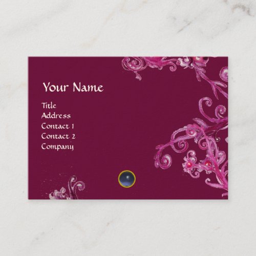 MAGIC BERRIES  MONOGRAM gem blue Business Card