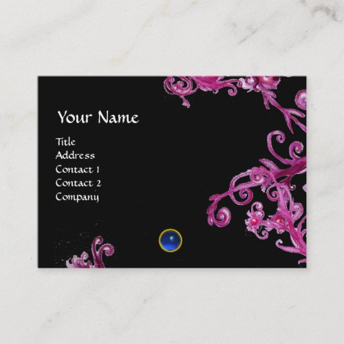 MAGIC BERRIES  MONOGRAM gem blue Business Card