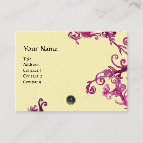 MAGIC BERRIES  MONOGRAM gem blue Business Card