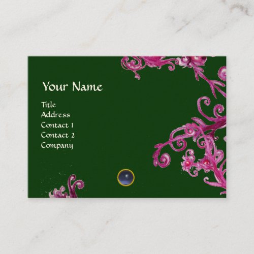 MAGIC BERRIES  MONOGRAM gem blue Business Card