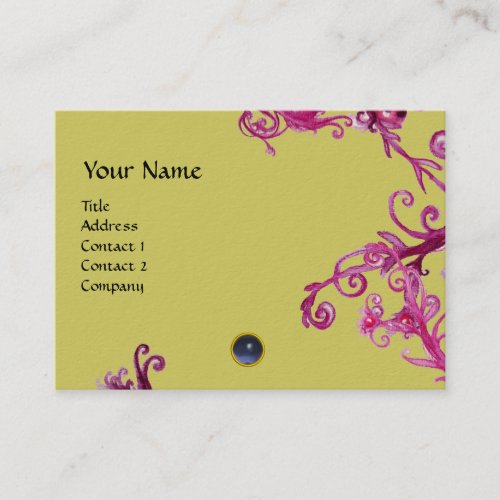 MAGIC BERRIES  MONOGRAM gem blue Business Card