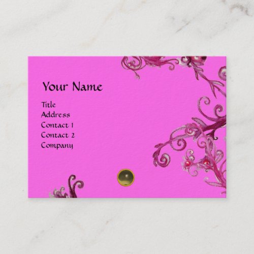 MAGIC BERRIES  MONOGRAM gem grey Business Card